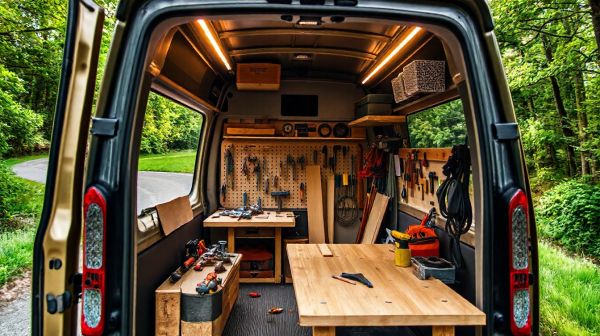 Les meilleures astuces pour créer un atelier mobile dans votre utilitaire